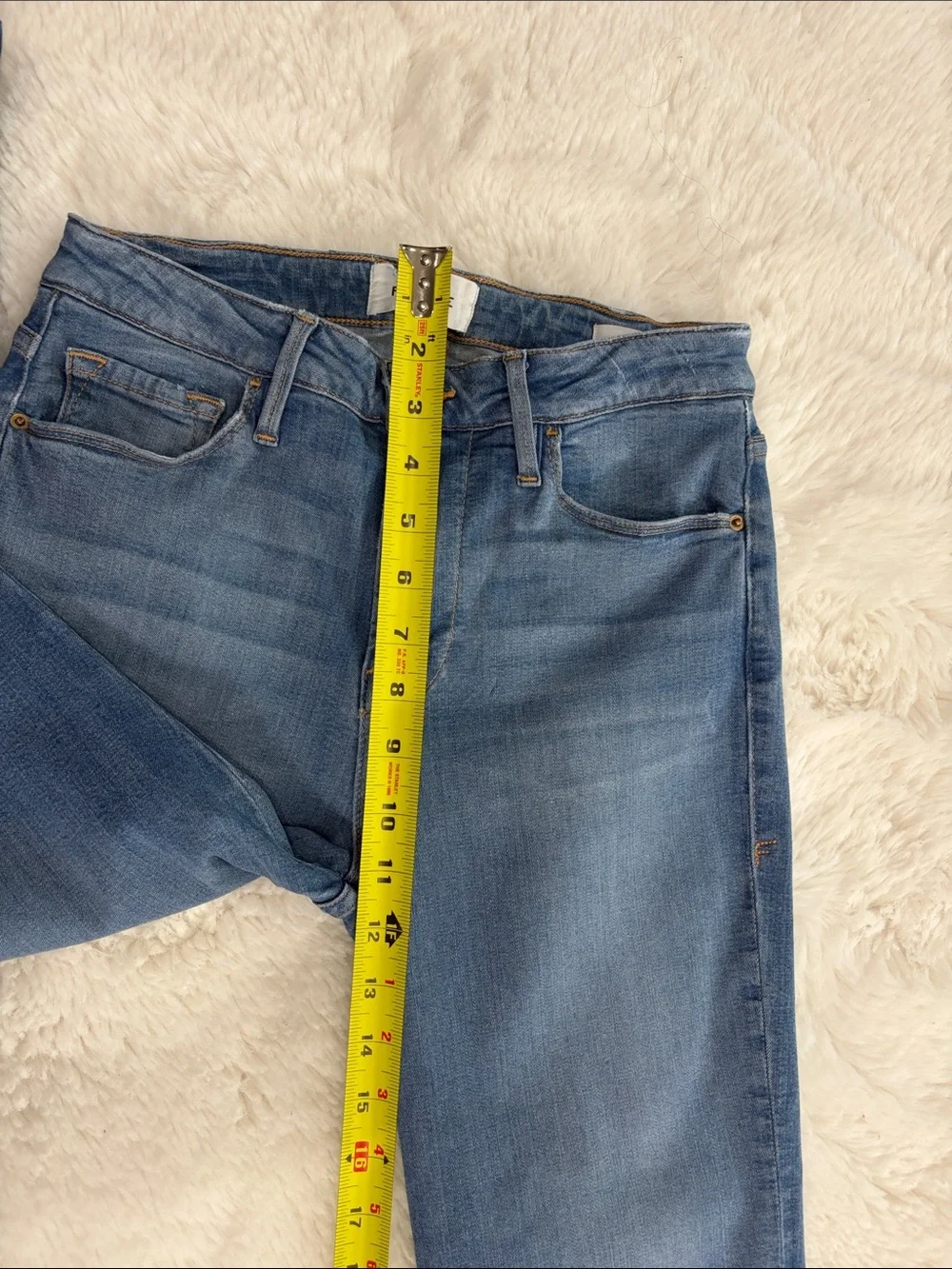 Frame Denim Light Blue Le Mini Boot,Size 27.